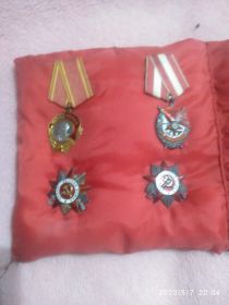 Орден Боевого Красного Знамени,орден Отечественной Войны 1 и 2 степени,орден Ленина