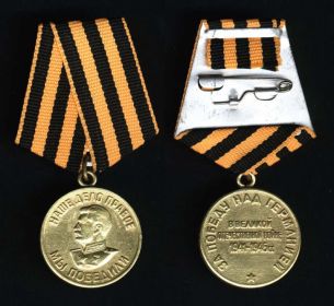 медаль за победу над Германией в ВОВ 1941-1945