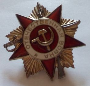 За боевые заслуги, За победу над Германией, Орден «Отечественная война» 1-ой степени