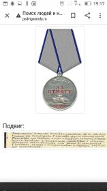 Медаль "За отвагу", Орден Славы 3 степени