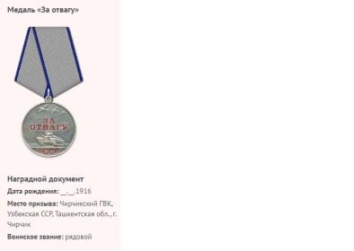 медаль за отвагу 29.05.1944, Медаль «За победу над Германией в Великой Отечественной войне 1941–1945 гг.»
