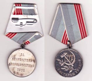 Медаль  Ветеран труда