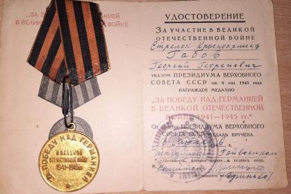 За Победу над Германией в Великой Отечественной войне 1941-1945 г.