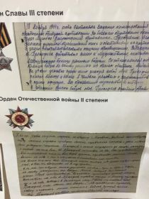 Орден славы 3 степени, орден отечественной войны 2 степени