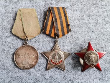 Орден славы 3 степени, Медаль "ЗА ОТВАГУ", Орден Красной звезды