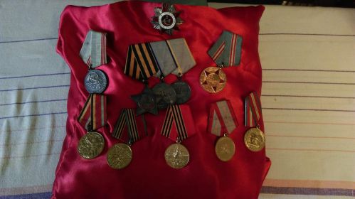 Медаль " За боевые заслуги", "За отвагу", Орден Славы третьей степени