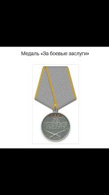 Медаль за " Боевые заслуги"