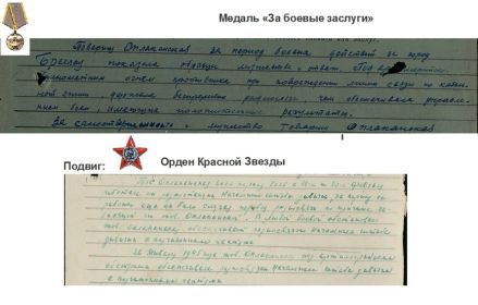 Медаль За боевые услуги, Орден Красной Звезды