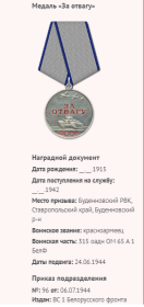 Медаль "За отвагу", Орден Красной рден