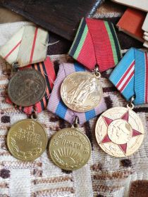 За оборону Сталинграда, За освобождение Праги, За взятие Берлина, Медаль за победу над Германией
