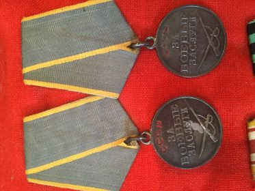 Медали " За боевые заслуги".
