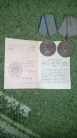 Медаль "За отвагу" №1247259 и Медаль "За отвагу" №3047901