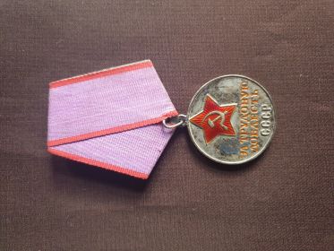 За трудовую доблесть
