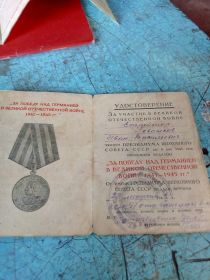 Медаль за победу над Германией в Великой отечественной войне