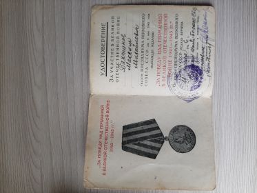 За победу над Германией в Великой Отечественной войне 1941-1945гг.
