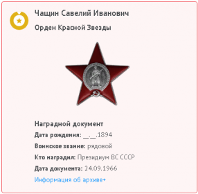 Орден Красной Звезды, медали