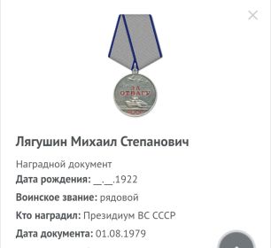 Медаль  "За отвагу"