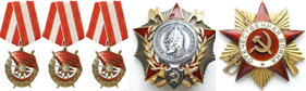 За мужество и героизм в годы войны был награжден тремя «орденами Красного знамени», «орденом Отечественной войны», «орденом Александра Невского».