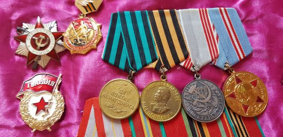 Орден Отечественной войны II степени, медаль за взятие Кенигсберга