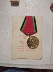 Медаль "20 лет победы в Великой Отечественной Войне 1941 - 1945 гг"
