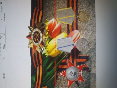 Орден Красной Звезды , Медаль за Отвагу , Медаль за Боевые Заслуги , Медаль за взятие Кенингсберга , Медаль за Победу над Германией