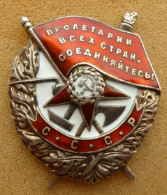 Орден Красного Знамени, №: 12/н от: 20.03.1945 Издан: ВС 8 ВА 4 Украинского фронта