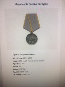 Медаль За боевые заслуги