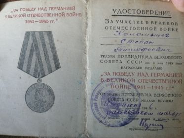 Медаль За Победу над Германией в Великой Отечественной войне 1941-1945