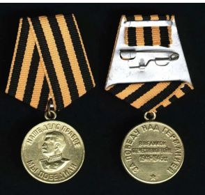 Медаль «За победу над Германией в Великой Отечественной войне 1941-1945 гг. »
