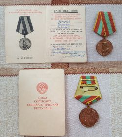 Медаль за доблестный труд в ВОВ 1941-1945 гг