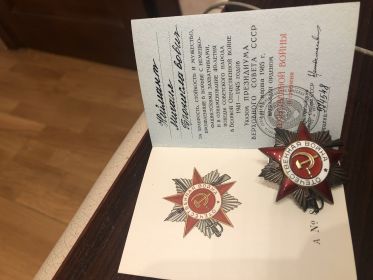Орден отечественной войны II степени