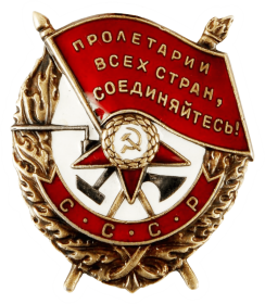 Указом Президиума ВС СССР от 17.11.1939 награждён орденом Красного Знамени