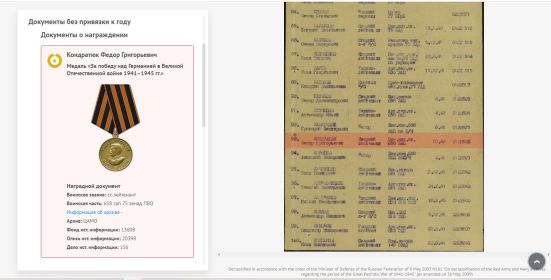 медаль "За победу над Германией в Великой Отечественной войне 1941-1945 гг."