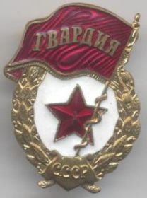 Нагрудный знак "Гвардия"