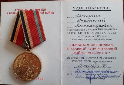 Юбилейная медаль "30 лет Победы в Великой Отечественной войне 1941-1945 гг."