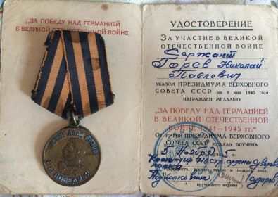 Медаль «За Победу над Германией в Великой Отечественной войне»