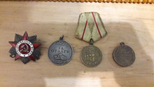 орден отечественной войны, медаль за отвагу, медаль за оборону сталинграда, медаль за победу над германии