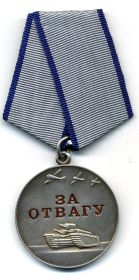 Награжден медалью «За Отвагу!» 14 июля 1943 года