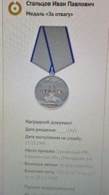 Медали:  "За взятие Берлина", "За отвагу"