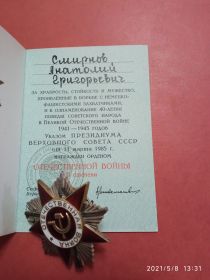 Орден Отечественной войны II  степени