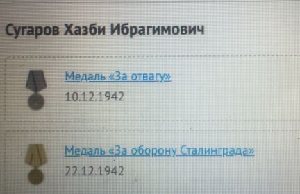 За оборону Сталинграда, Медаль за Отвагу, За победу над Германией в ВОВ