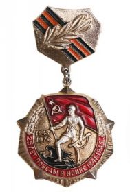 Нагрудный знак «25 лет победы в Великой Отечественной войне 1941-1945гг.»