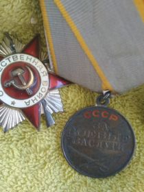 Две медали за боевые заслуги.