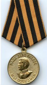 Медаль « За победу над Германией в Великой Отечественной войне 1941-1945гг.»