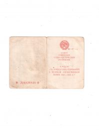 За победу над Германией в Великой отечественной войне 1941 - 1945 гг.