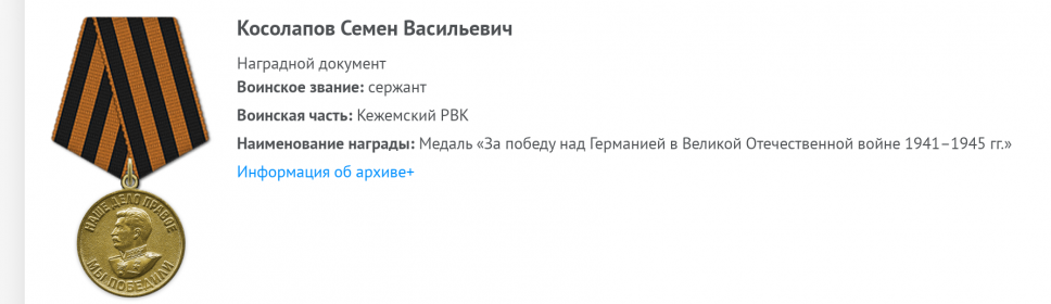 Медаль За Победу над Германией в Великой Отечественной войне 1941-45гг