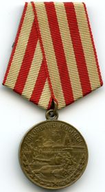 Медаль «За освобождение Белграда», Медаль «За взятие Будапешта», Медаль «За оборону Москвы, Медаль «За боевые заслуги»,Орден Отечественной войны II степени