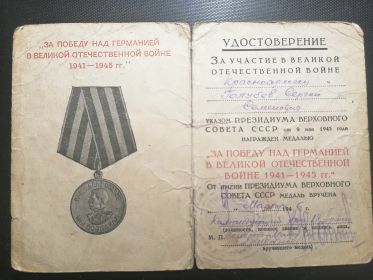 Медаль "За Победу над Германией в Великой Отечественной войне 1941-1945"