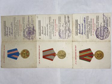 Медали за годовщины Вооруженных сил СССР