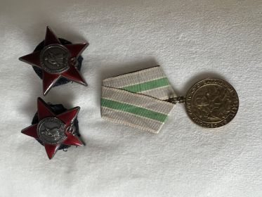 Два ордена Красной Звезды , медаль за участие в героической обороне Советского Заполярья.